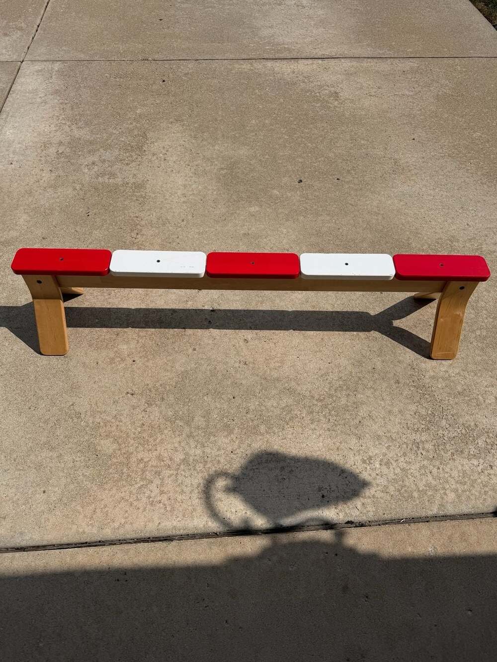 IKEA PS 2014 Balance Beam Red and White Wood Kids Gym